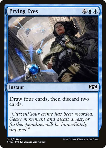 Prying Eyes, Magic card RNA 46 — Ravnica Allegiance set