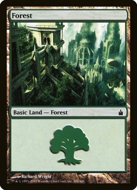 Forêt, carte Magic RAV 306 — extension Ravnica: La Cité des Guildes