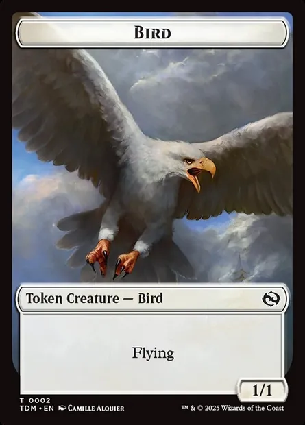 Bird, carte Magic TTDM 2 — extension Tarkir: Dragonstorm Tokens