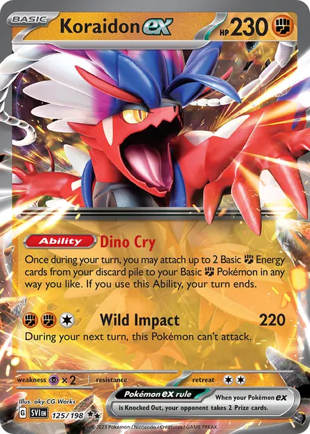 Koraidon ex, Pokémon card SVI 125 — Scarlet & Violet set