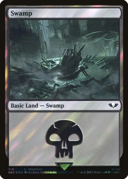 Swamp, Magic card 40K 314★ — Warhammer 40,000 Commander set