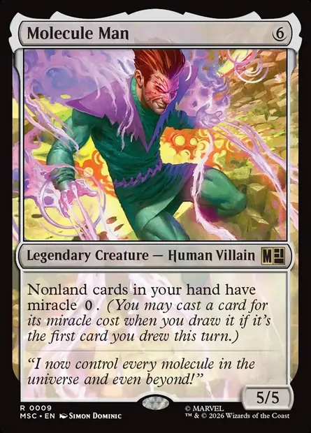 Molecule Man, Magic card MSC 9 — Marvel Super Heroes Commander set