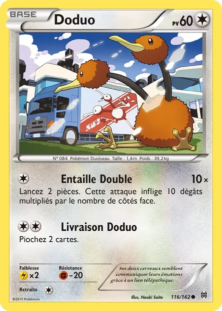 Doduo, carte Pokémon BKT 116 — extension Impulsion Turbo