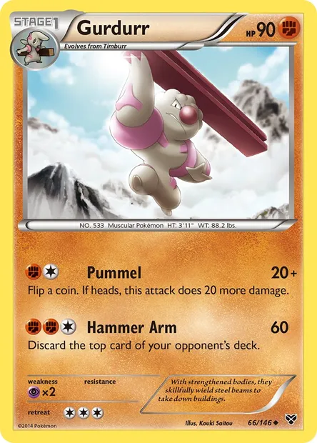 Gurdurr, Pokémon card XY 66 — XY set