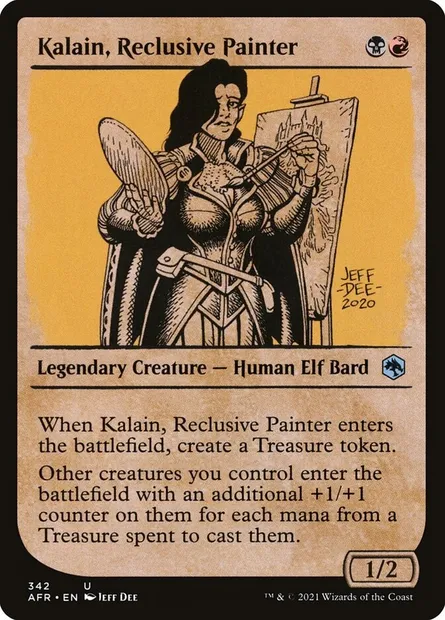 Kalain, Reclusive Painter, Magic card AFR 342 — Adventures in the Forgotten Realms set