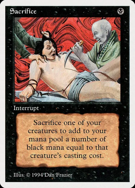 Sacrifice, Magic card SUM 126 — Summer Magic / Edgar set