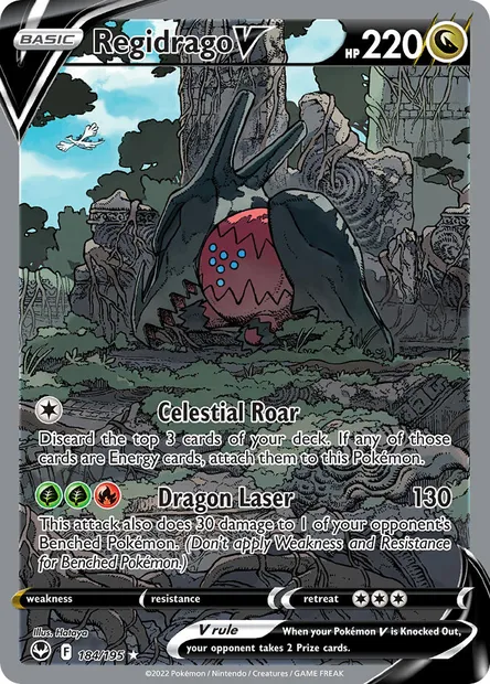 Regidrago V, Pokémon card SIT 184 — Silver Tempest set