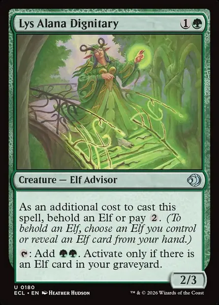 Lys Alana Dignitary, Magic card ECL 180 — Lorwyn Eclipsed set