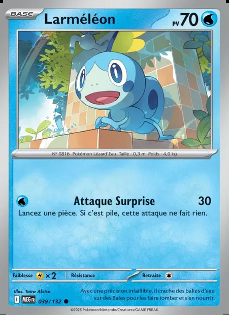 Larméléon, carte Pokémon MEG 039 — extension Méga-Évolution