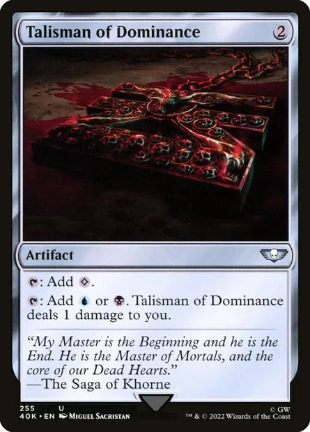 Talisman of Dominance, Magic card 40K 255 — Warhammer 40,000 Commander set