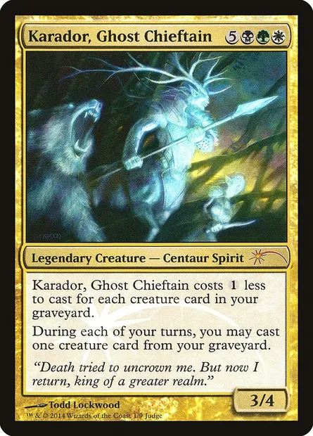 Karador, Ghost Chieftain, Magic card J14 1 — Judge Gift Cards 2014 set
