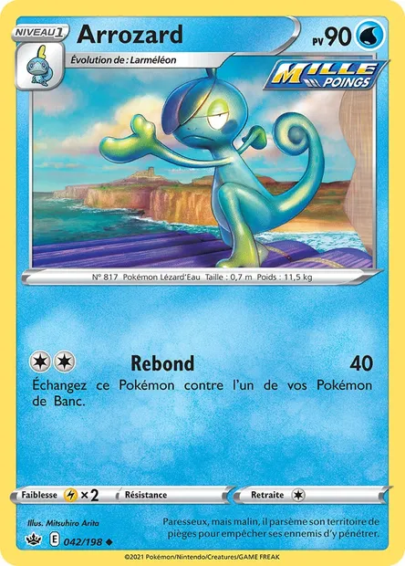 Arrozard, carte Pokémon CRE 42 — extension Règne de Glace