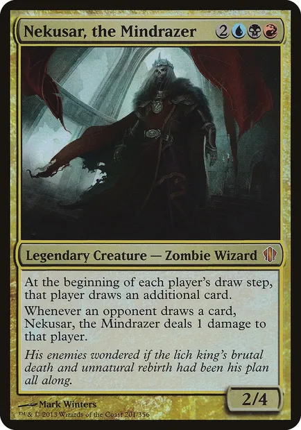 Nekusar, the Mindrazer, Magic card OC13 201 — Commander 2013 Oversized set