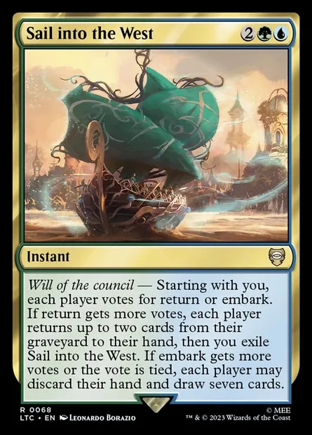 Sail into the West, Magic card LTC 68 — Tales of Middle-earth Commander set