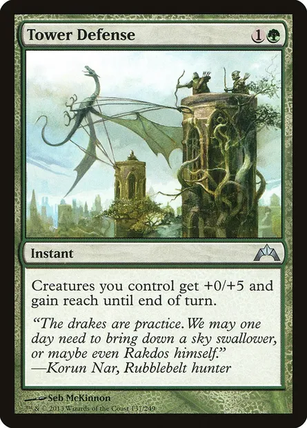 Tower Defense, Magic card GTC 137 — Gatecrash set