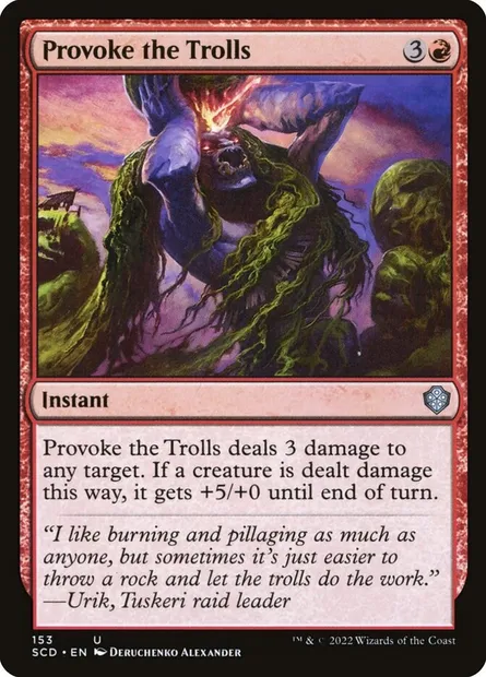 Provoke the Trolls, Magic card SCD 153 — Starter Commander Decks set