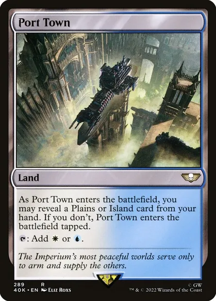 Port Town, Magic card 40K 289 — Warhammer 40,000 Commander set