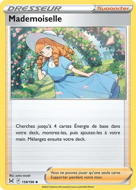 Mademoiselle, carte Pokémon LOR 159 — extension Origine Perdue