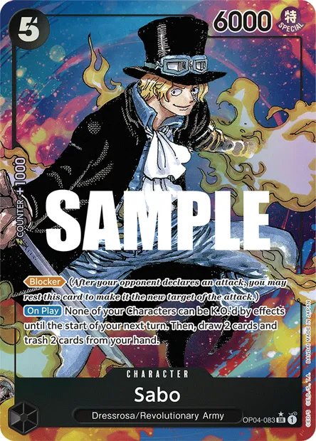 Sabo, One Piece card OP04-083 — KINGDOMS OF INTRIGUE set