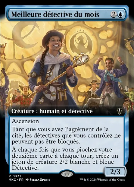 Meilleure détective du mois, carte Magic MKC 331 — extension Murders at Karlov Manor Commander