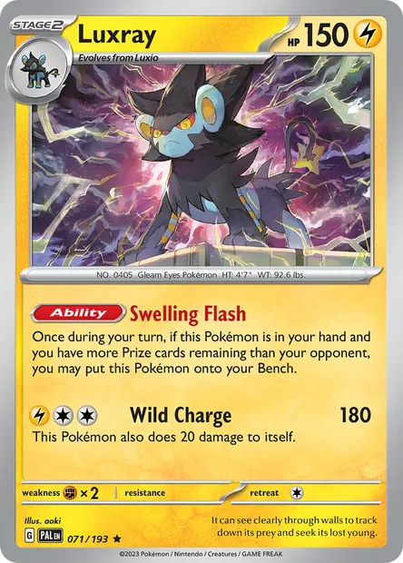 Luxray, Pokémon card PAL 071 — Paldea Evolved set
