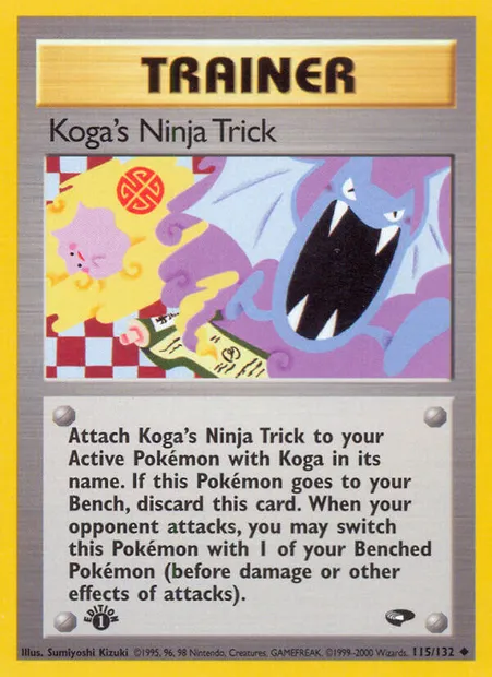 Koga's Ninja Trick, carte Pokémon GC 115 — extension Gym Challenge