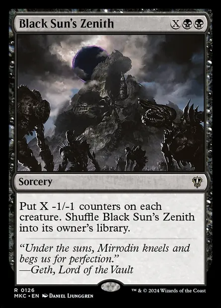Black Sun's Zenith, Magic card MKC 126 — Murders at Karlov Manor Commander set