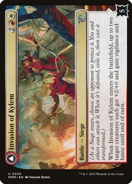 Invasion of Kylem // Valor's Reach Tag Team, Magic card MOM 235 — March of the Machine set