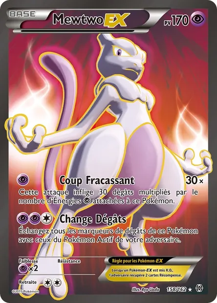 Mewtwo EX, carte Pokémon BKT 158 — extension Impulsion Turbo