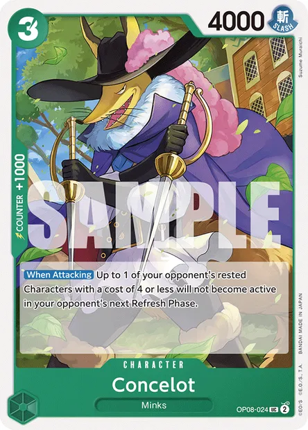 Concelot, One Piece card OP08-024 — TWO LEGENDS set