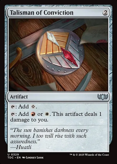 Talisman of Conviction, Magic card TDC 329 — Tarkir: Dragonstorm Commander set