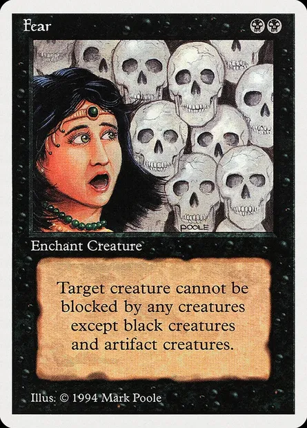 Peur, carte Magic SUM 111 — extension Summer Magic / Edgar