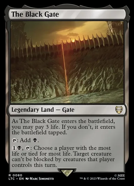 The Black Gate, Magic card LTC 80 — Tales of Middle-earth Commander set