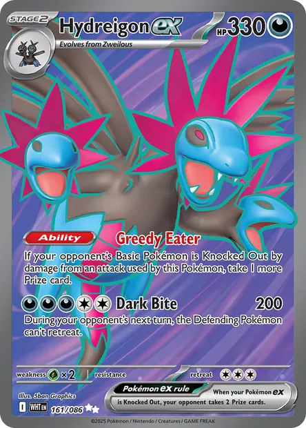 Hydreigon ex, Pokémon card WHT 161 — White Flare set
