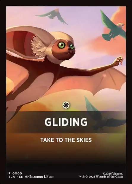 Gliding, carte Magic JTLA 5 — extension Avatar: The Last Airbender Jumpstart Front Cards
