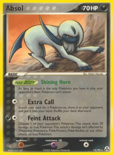 Absol, Pokémon card LM 15 — Legend Maker set