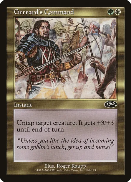 Commandement de Gerrard, carte Magic PLS 109 — extension Planeshift