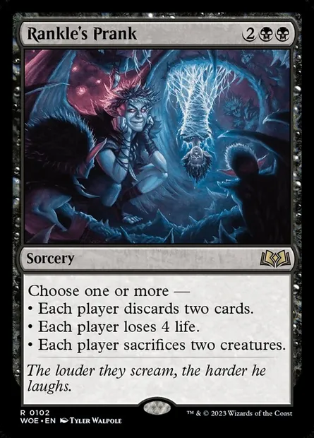 Rankle's Prank, Magic card WOE 102 — Wilds of Eldraine set