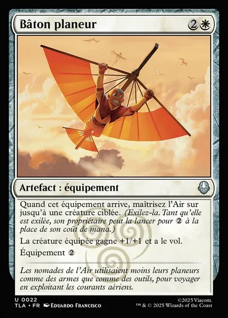 Bâton planeur, carte Magic TLA 22 — extension Avatar: The Last Airbender