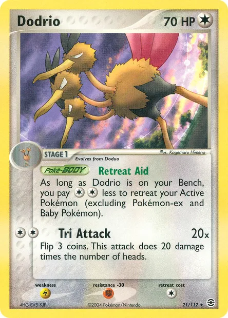Dodrio, Pokémon card RG 21 — FireRed & LeafGreen set
