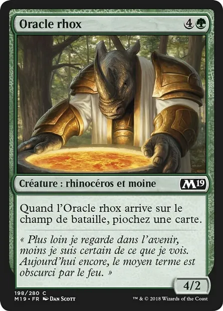 Oracle rhox, carte Magic M19 198 — extension Core Set 2019