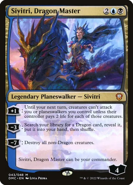 Sivitri, Dragon Master, Magic card DMC 43 — Dominaria United Commander set