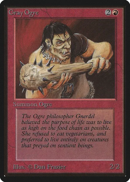 Ogre gris, carte Magic LEB 157 — extension Limited Edition Beta