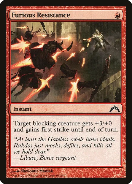 Furious Resistance, Magic card GTC 93 — Gatecrash set