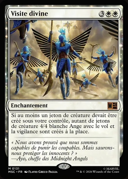 Visite divine, carte Magic MSC 131 — extension Marvel Super Heroes Commander
