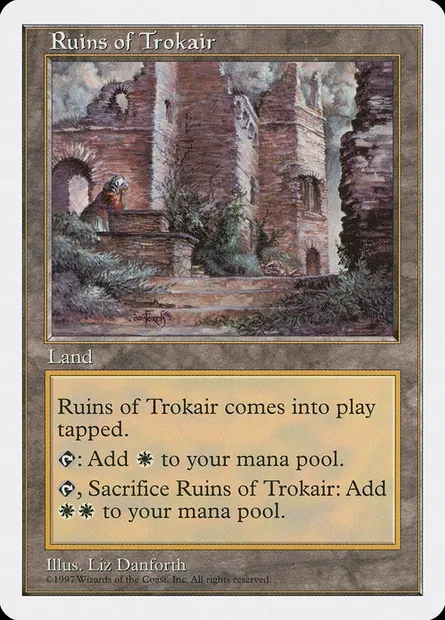 Ruines de Trokair, carte Magic 5ED 422 — extension Cinquième Edition