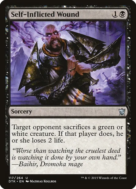 Self-Inflicted Wound, Magic card DTK 117 — Dragons of Tarkir set