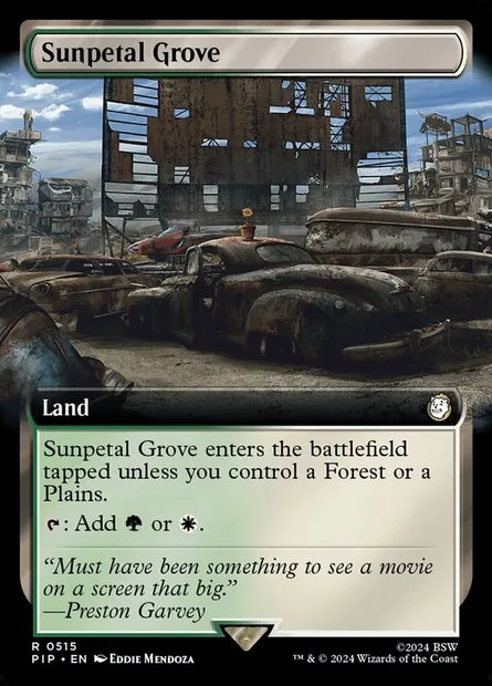 Sunpetal Grove, Magic card PIP 515 — Fallout set