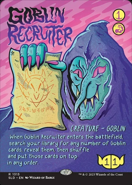 Goblin Recruiter, Magic card SLD 1313 — Secret Lair Drop set