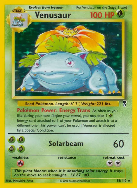 Venusaur, Pokémon card LC 18 — Legendary Collection set
